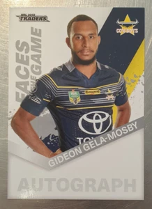 2018 NRL Traders Faces of the Game Gideon Gela-Mosby Card FG34/64 QLD Cowboys - Bild 1 von 2