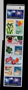 US Scott #2267-74, Booklet Pane 1987 FOLDED 22c VF MNH - Picture 1 of 1