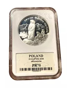 Poland 2006 Silver 20 Zlotych PROOF Alpine Marmot - Picture 1 of 2