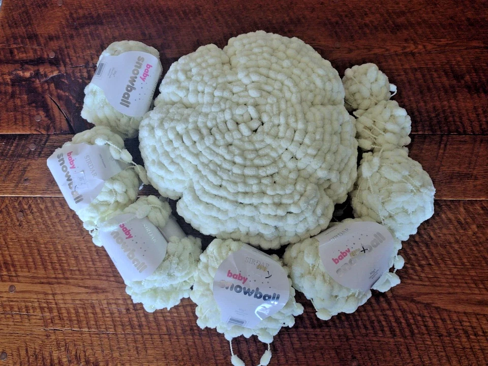 Lote de 5 hilos amarillos para bolas de nieve para bebé y almohadas amarillas para bebé a juego Foto 1 de 4