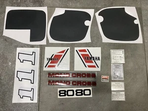 yamaha 1983 YZ80K Full Decal Set/ Including Number 1’s & Satin Black Backgrounds - Picture 1 of 7