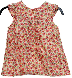 2002/3 Gymboree Little Hula Girl Floral Flower Shirt sz 8 3xl Ruffle Sleeves - Picture 1 of 8