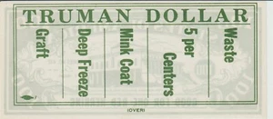 USA 1952 Truman Political Banknote Funny Money UNC - Picture 1 of 2