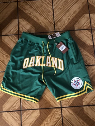 JUST DON X MITCHELL & NESS HOMERUN DERBY OAKLAND ATHLETICS SHORTS Size XL NEW Cover