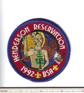 EK SCOUT BSA 1992 HENDERSON RESERVAT CAMP PATCH OTSCHODELA COUNCIL NY GESCHLOSSEN - Bild 1 von 1