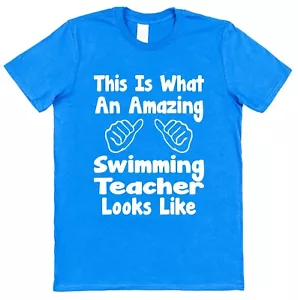 T-Shirt erstaunlicher Schwimmlehrer Schule Trainer Lehrer Poolpersonal Wertschätzung - Bild 1 von 3