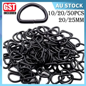 10-50X D Ring Metal Buckle D-ringes Strap Loop Webbing Strapping Ring 20MM/25MM - Picture 1 of 14