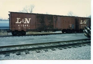 2F587 RP 1980s LOUISVILLE & NASHVILLE RAILROAD FREIGHT BOX CAR 41049 - Bild 1 von 1