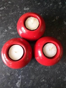 3 x Keramik Teelichter. - Bild 1 von 3