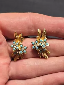 Marcel Boucher Vintage Clip-On Earrings Estate Jewelry - Picture 1 of 6