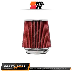 K & N Universal Chrome Filter - Red 5.5 inch 140 mm High Performance - RG-1001RD - Picture 1 of 2