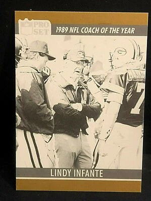 LINDY INFANTE 1990 Pro Set ERROR Colorless FRONT & Blank Back RARE Packers - Image 1 of 2