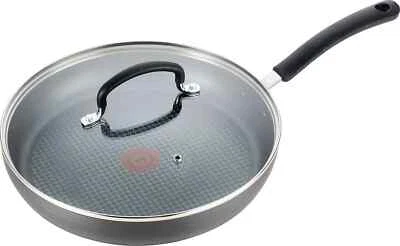 TEFAL T-fal Ultimate Hard Anodized Nonstick Fry Pan With Lid 12 Inch, Oven Broiler Lid