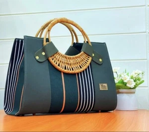 GREEN KENTE, LEATHER DESIGNER HANDBAG WOMEN FASHION SHOULDER BAGS SINGLE HANDLE - Picture 1 of 1