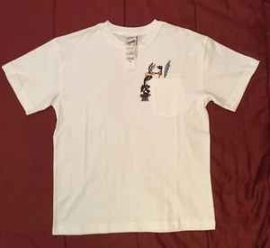 Neu mit Etikett Looney Tunes Kinder-T-Shirt mit Tasche XL 1998 Warner Bros Studio Store 90er Vintage - Bild 1 von 8