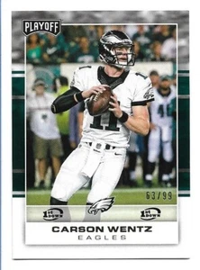 Carson Wentz 2017 Playoff 1st Down #69 #63/99 Philadelphia Eagles - Bild 1 von 2