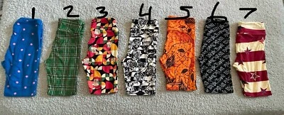 Leggings para mujer LuLaRoe talla única nuevos sin etiquetas lisos Halloween a cuadros 4 de julio ciencia animal Foto 1 de 4