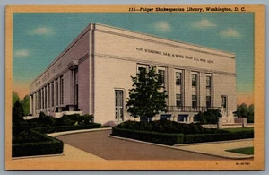 Postcard Washington DC c1934 Folger Shakesperian Library on Capitol Hill - Picture 1 of 2