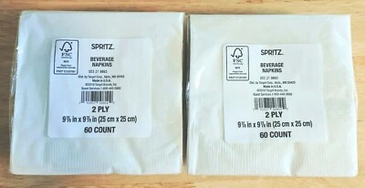  Spritz - Servilletas para bebidas 2 capas 60 unidades - 9 7/8" (L) x 9 7/8" (W) - Lote de 2 Foto 1 de 2