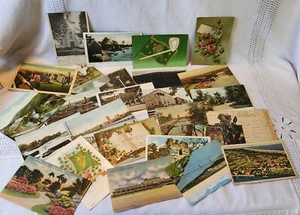 1900 LOT 26 Post Cards RPPC Embossed Glitter Pattys Day Travels Crafts Upcycle 3 - Picture 1 of 7