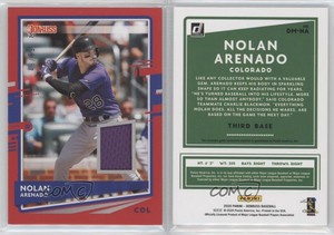 2020 Panini Donruss Donruss Materials Red /99 Nolan Arenado #DM-NA