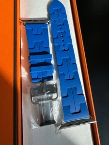 Apple Watch Hermes Kilim Band 46mm Blue de France Rubber Strap - Zdjęcie 1 z 12