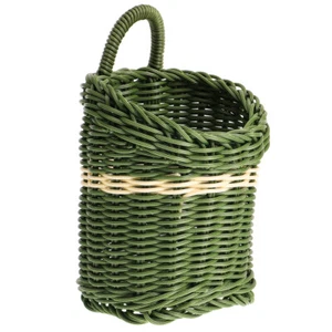 Woven Basket Plastic Imitation Rattan Storage Decorative Baskets - Picture 1 of 12