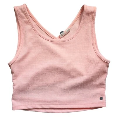 Camiseta sin mangas Roxy corta sin mangas cuello en V recorte trasero rosa XL Foto 1 de 4