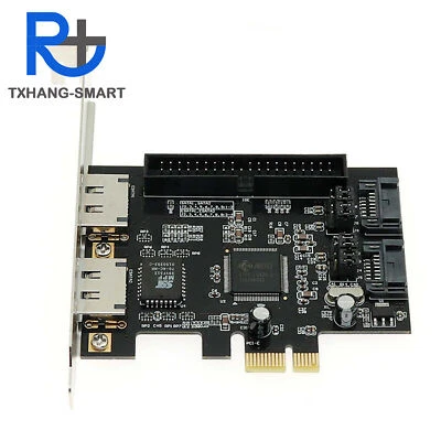 PCIe to 2x SATA2.0+IDE 40pin+2x ESATA Hard Disk Controller Adapter Raid Card - Image 1 of 4