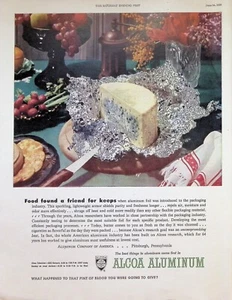 VINTAGE 1950s Print Ad ~ Alcoa Aluminum Foil ~ Food found a friend for keeps... - Picture 1 of 1