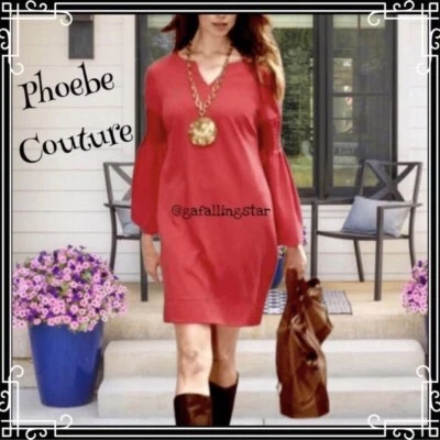 Mini Vestido Phoebe Couture Manga Campana Coral Informal Cambio Talla 2 Foto 1 de 4