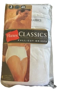 New Old Stock Vintage Hanes 2002 Classics Full-Cut Slips 3er Pack Gr. 40 Neu Vintage - Bild 1 von 2