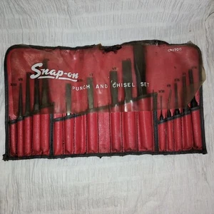 Snap-On 14 pc Punch and Chisel Set in Pouch C-170C 1/8"-5/16" & 7/16"-7/8" USA - Bild 1 von 10