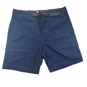 Nike SB Shorts Mens 34 Blue Canvas Nylon Stretch Belted Skateboarding Activewear - Picture 1 of 19