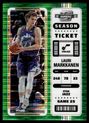 2023-24 帕尼尼竞争者季票存根绿色 Pulsar Lauri Markkanen 21/23 — 第 1/2 张图片