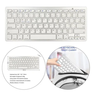 Universal Mini Thai 78 Keys Wireless Bluetooth Keyboard for Android Windows - Picture 1 of 7