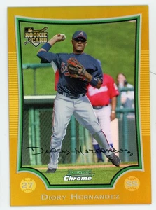 2009 Bowman Chrome Diory Hernandez Rookie RC Gold Refractor #BDP44 #/50 Braves - Picture 1 of 1