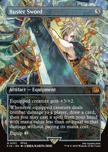 1x Buster Sword - Foil - Borderless - MTG Final Fantasy - NM-Mint, English - Picture 1 of 1