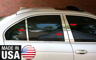 TYGER For 97-03 BMW 5 6PC Stainless Steel Chrome Pillar Post Trim - Image 1 of 4