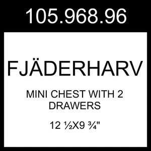 IKEA FJADERHARV FJÄDERHARV Mini Kommode mit 2 Schubladen weiß 12 1/2x9 3/4" 105.968.96 - Bild 1 von 1