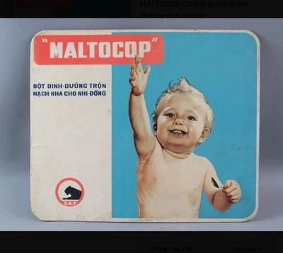 RARE VINTAGE VERS 1900,ANCIEN CARTON PUBLICITAIRE,JOLIMENT ILLUSTRÉ D’UN BÉBÉ. - Photo 1/2