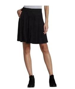 EILEEN FISHER schwarze PLISSEE Stretch CAPSULE edel! Knielanger ROCK - PP/PS EUC - Bild 1 von 7