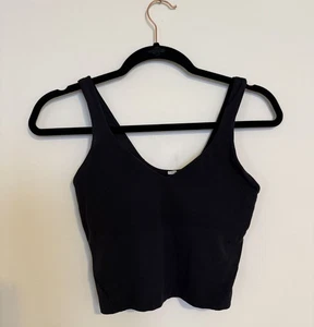 Lululemon Damen Schwarz Regal BH Crop Align Tank Top Größe 2 Activewear - Bild 1 von 4