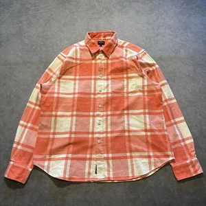 Noah NYC Shirt Mens Extra Large Button Up Coral Plaid Made In Portugal - Picture 1 of 9
