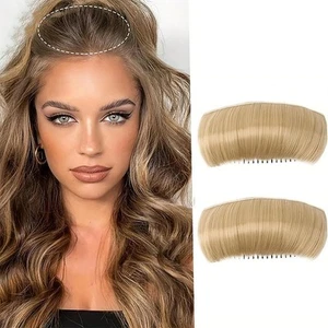 2Pcs Women’s Fluffy Hairs Pad Invisible Hair Bump Clip for Volume Hair Base - Picture 1 of 5
