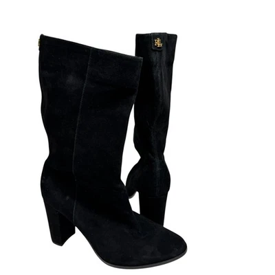 Ralph Lauren Mujer Artizan II Botas Slouch Gamuza Media Pantorrilla 9.5 NUEVAS $220 Foto 1 de 4