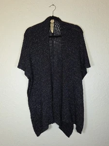 Chicos Strick Multi Use Halstuch, Schal, Cape Poncho Blau Metall Größe One Size Boho  - Bild 1 von 8