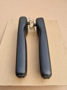 BMW E34 E32 Front Seats Armrests Set L+R Black Leather OEM Sportsitze & Comfort - Bild 1 von 11