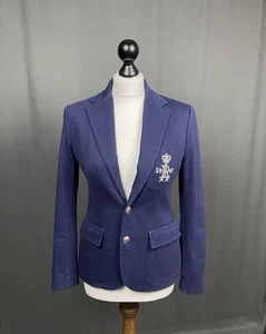 Ralph Lauren Big Logo Damen Blazer Jacke Blau Größe 6 - Bild 1 von 14