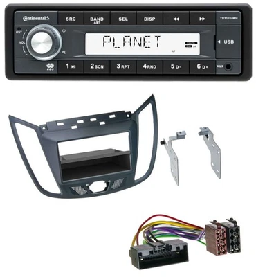 Continental USB MP3 AUX 1DIN Autoradio für Ford C-Max / Kuga - dunkelgrau - Bild 1 von 4